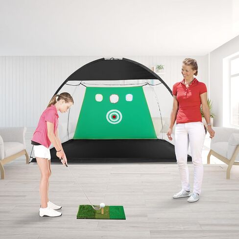 VEVOR VEVOR Golf Net, Golf Practice Net, Indoor Outdoor Home Golf Swing Training, Golf Hitting Aid Net with Target and Carry Bag, for Backyard Driving Chipping, Gift for Men, Golf Lovers, Sports Game in Saudi Arabia
