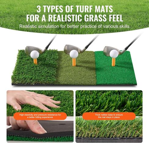 VEVOR VEVOR Golf Net, Golf Practice Net, Indoor Outdoor Home Golf Swing Training, Golf Hitting Aid Net with Target and Carry Bag, for Backyard Driving Chipping, Gift for Men, Golf Lovers, Sports Game in Saudi Arabia