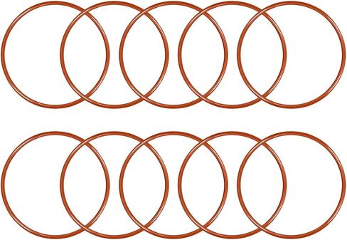 uxcell Silicone O-Ring, 48mm OD, 44mm ID, 2mm Width, VMQ Seal Rings Gasket, Red, Pack of 10 in Saudi Arabia