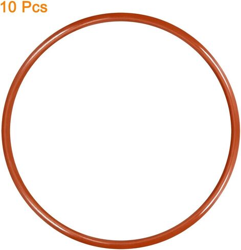 uxcell Silicone O-Ring, 48mm OD, 44mm ID, 2mm Width, VMQ Seal Rings Gasket, Red, Pack of 10 in Saudi Arabia