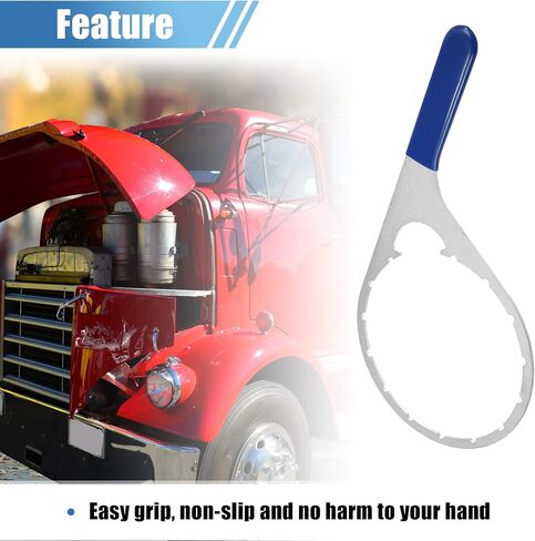 X AUTOHAUX Fuel Filter Wrench for 380134 382 Inner Diameter 6" Exhaust Colar Vent Cap Fuel Filter Wrench Tool Rubber-coated Handle Metal Repair Tool Steel Rubber Blue Silver Tone in Saudi Arabia