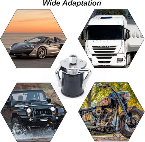 مفتاح فلتر الزيت، أداة إزالة فلتر الزيت 3 فك قابلة للتعديل تستخدم من 2-1/2 بوصة إلى 4-3/4 بوصة في القطر in Kuwait