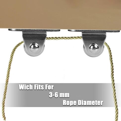 Small Pulley Block Silent Wall Ceiling Mount Pulley Roller Groove Wheel for Wire Rope Cord Material Handling Moving Lifting DIY Kits with Mounting Screws and Expansion Anchor(2) in Saudi Arabia