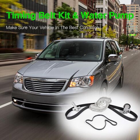 TCKWP295D Timing Belt Kit Water Pump and Hydraulic Tensioner for Dodge Avenger Challenger Charger Grand Caravan Journey Magnum Nitro Chrysler 300 Pacifica Sebring Town & Country 2005-2010 in Saudi Arabia