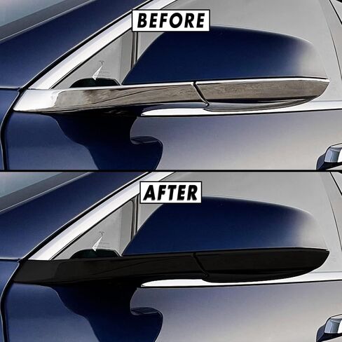 SlickMod Chrome Delete Blackout Vinyl Overlay for Tesla Model S - Complete KIT + Extra Side (1. Complete Kit, Gloss Black) in Kuwait