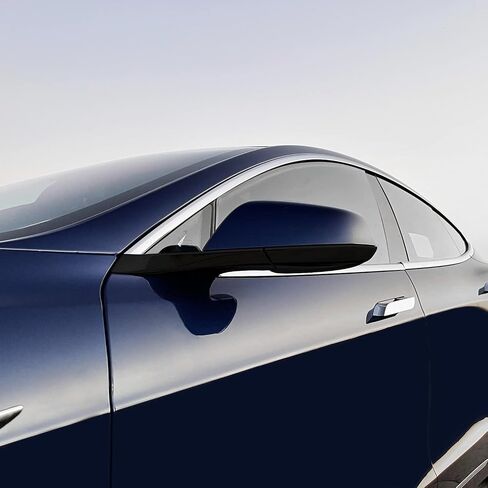 SlickMod Chrome Delete Blackout Vinyl Overlay for Tesla Model S - Complete KIT + Extra Side (1. Complete Kit, Gloss Black) in Kuwait