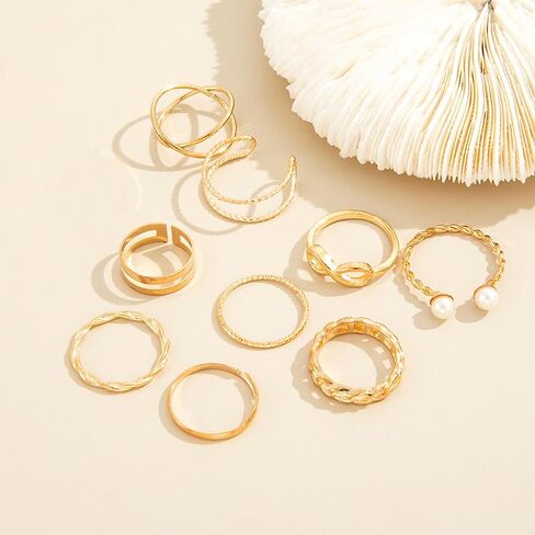 choice of all Boho Rings for Teen Girls Gold Stackable Rings Vintage Kunckle Rings Cute Rings Set for Women Trendy in Saudi Arabia