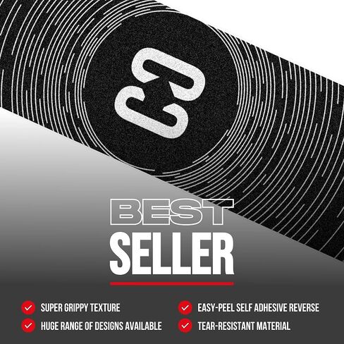 شريط قبضة السكوتر من كور - شريط قبضة لجميع الدراجات البخارية المثيرة للأطفال، تصميمات متعددة مناسبة عالميًا، شريط مضاد للانزلاق فائق الإمساك للدراجات البخارية الحرة، سطح غير قابل للانزلاق للسكوتر - الدوائر in Kuwait