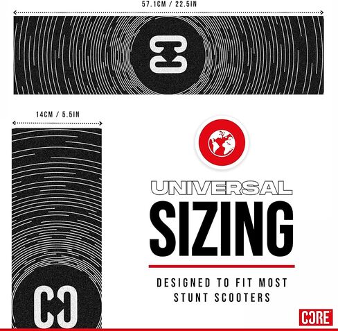 شريط قبضة السكوتر من كور - شريط قبضة لجميع الدراجات البخارية المثيرة للأطفال، تصميمات متعددة مناسبة عالميًا، شريط مضاد للانزلاق فائق الإمساك للدراجات البخارية الحرة، سطح غير قابل للانزلاق للسكوتر - الدوائر in Kuwait