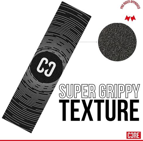 شريط قبضة السكوتر من كور - شريط قبضة لجميع الدراجات البخارية المثيرة للأطفال، تصميمات متعددة مناسبة عالميًا، شريط مضاد للانزلاق فائق الإمساك للدراجات البخارية الحرة، سطح غير قابل للانزلاق للسكوتر - الدوائر in Kuwait