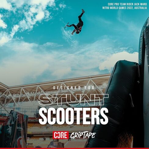 شريط قبضة السكوتر من كور - شريط قبضة لجميع الدراجات البخارية المثيرة للأطفال، تصميمات متعددة مناسبة عالميًا، شريط مضاد للانزلاق فائق الإمساك للدراجات البخارية الحرة، سطح غير قابل للانزلاق للسكوتر - الدوائر in Kuwait