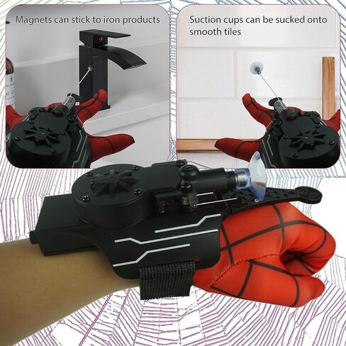Spider Web Shooter - Web Launcher String Shooters Toy for Kids [Electric Reel-in] - Cool Gadgets String Gloves Shooters Toy for Superhero Role-Play in Saudi Arabia