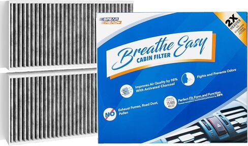 Spearhead Odor Defense Breathe Easy AC & Heater Cabin Filter, Fits 2 Series, i3, i3S, X1, X2, 16-24 Mini Cooper/Clubman, 17-24 Countryman Like OEM, Up to 25% Longer Lasting w/Activated Carbon (BE-554) in Saudi Arabia