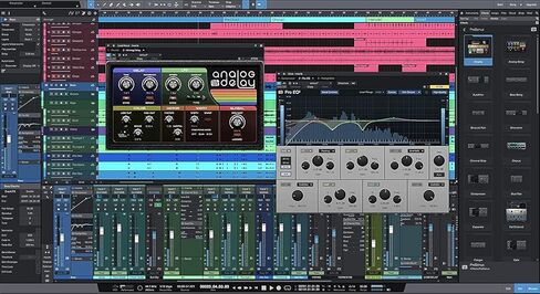 واجهة الصوت Presonus AudioBox 96 (قد تختلف باللون الأزرق أو الأسود) حزمة الاستوديو الكاملة مع حزمة برامج Studio One Artist مع شاشات استوديو Eris 3.5 زوج، وميكروفون مكثف، وكابلات أدوات 1/4 بوصة in Kuwait