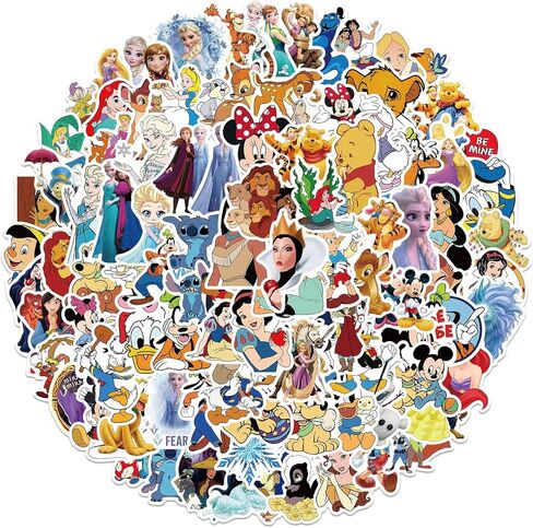 100pcs 90s Cartoon Stickers,Cute Stickers Pack Mixed Cartoon Stickers,Waterproof Vinyl Stickers for Water Bottle Laptop Luggage Skateboard Notebook Phone Guitar Bike for Kids Teens Adults in Saudi Arabia