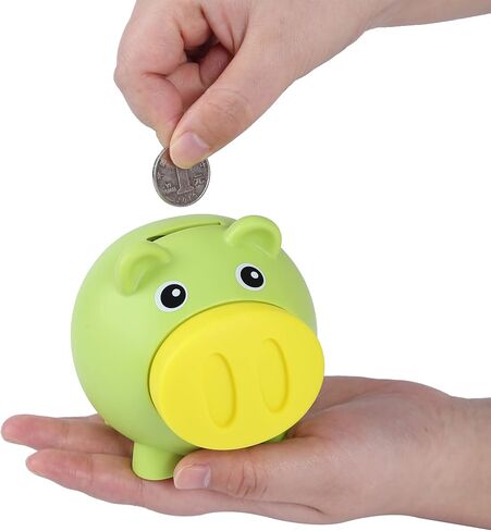 H&W Mini Piggy Bank, Cute Pig Go Oink-Oink, Shatterproof Coin Bank, Great First Money Bank (Blue) in Saudi Arabia