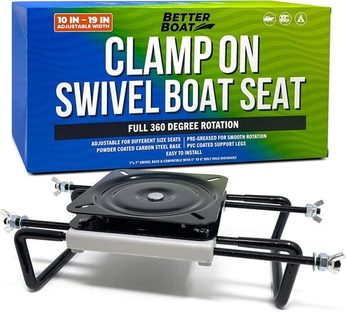 Clamp On Boat Seat Swivel Clamp for Jon Boat Accessories Fishing Bass Boats Mount Base Seat Jon Boat Seat Clamp with Swivel Aluminum Portable Boat Seats Stand Mounting Kit Bracket Bench Hardware in Saudi Arabia
