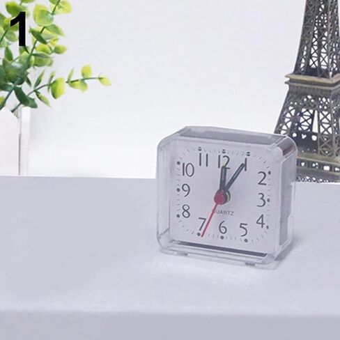 Alarm Clocks Bed Travel Mini Portable Compact Square Quartz Table Silent Alarm Clock Decor for Bedroom Alarm Clocks Home Décor Products in Saudi Arabia