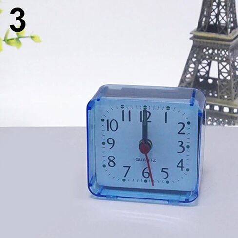 Alarm Clocks Bed Travel Mini Portable Compact Square Quartz Table Silent Alarm Clock Decor for Bedroom Alarm Clocks Home Décor Products in Saudi Arabia