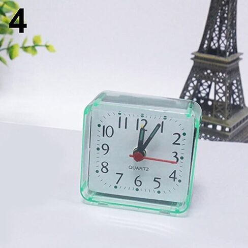 Alarm Clocks Bed Travel Mini Portable Compact Square Quartz Table Silent Alarm Clock Decor for Bedroom Alarm Clocks Home Décor Products in Saudi Arabia