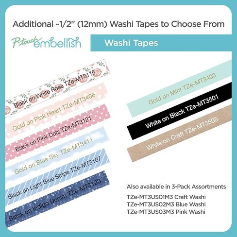 Brother P-Touch Embellish Black Print on Red Gingham Patterned Tape TZEMPRG31 – ~½" Wide x 13.1’ Long for use with P-Touch Embellish Ribbon & Tape Printer in Saudi Arabia
