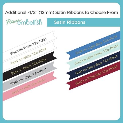 Brother P-Touch Embellish Black Print on Red Gingham Patterned Tape TZEMPRG31 – ~½" Wide x 13.1’ Long for use with P-Touch Embellish Ribbon & Tape Printer in Saudi Arabia