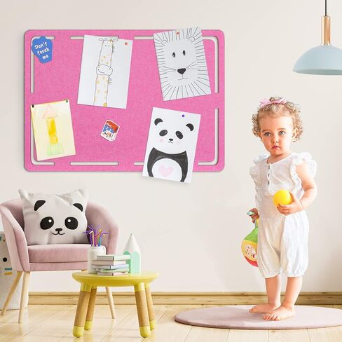 SEG Direct Bulletin Board, Large Felt Cork Board 31" x 22" Self Adhesive Pin Board Memo Notice Board with 20 Push Pins for Home Office Decor, Light Blue in Saudi Arabia