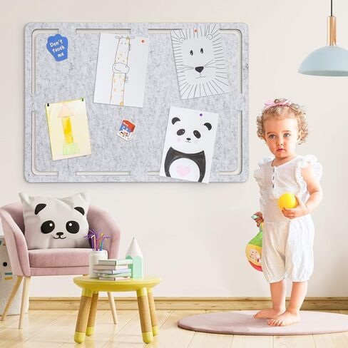 SEG Direct Bulletin Board, Large Felt Cork Board 31" x 22" Self Adhesive Pin Board Memo Notice Board with 20 Push Pins for Home Office Decor, Light Blue in Saudi Arabia