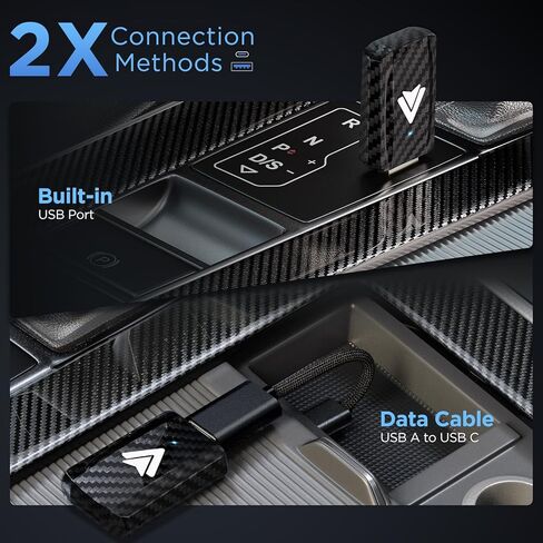 Android Auto Wireless Adapter for Car Small Android auto Dongle for OEM Factory Wired Android Auto Cars Easy Setup Quick Connection, BlackGary in Kuwait