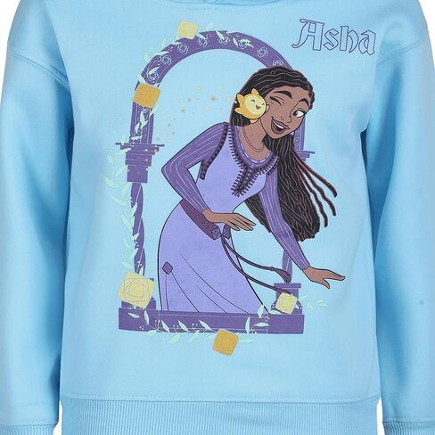 Disney Wish Asha Girls Dreamer 2 Piece Outfit Hooded Sweatshirt and Pant Set for Big Kids – Blue in Saudi Arabia