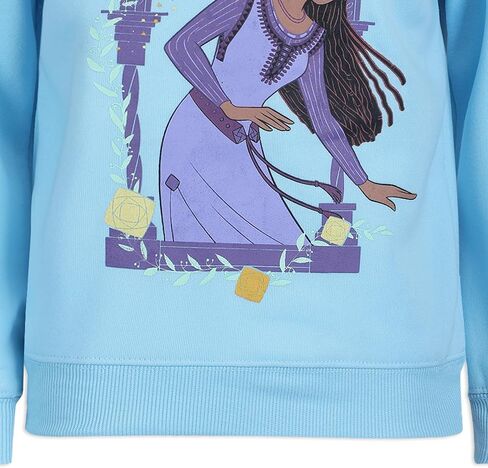 Disney Wish Asha Girls Dreamer 2 Piece Outfit Hooded Sweatshirt and Pant Set for Big Kids – Blue in Saudi Arabia