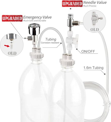 G211 Aquarium DIY CO2 Generator System Kit with Needle Valve & CO2 Diffuser in Kuwait