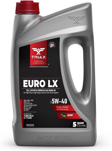 زيت المحرك ترياكس يورو LX 5W-40 الكامل - متوافق مع BMW LL01، MB 229.5، 226.5، Audi/VW 502.00، 505.00، MS-12991، بورش A40 (1 كوارت) in Saudi Arabia