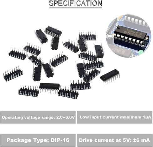 20 pcs SN74HC595N 8-Bit Counter Shift Registers 74HC595 DIP-16 3-State Output Registers Integrated Circuits high Speed Transmission + 20 pcs DIP-16 IC Socket in Saudi Arabia