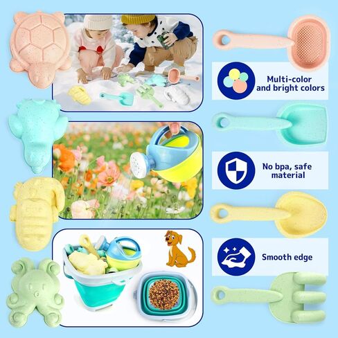 مجموعة ألعاب الشاطئ القابلة للطي من دير دير، تتضمن دلو رمل قابل للطي، وختم الشاطئ، ومجرفة وعلبة سقاية للأطفال لحفلات الشاطئ، وصيد الأسماك، وألعاب الحمام والألعاب الرملية، وألعاب الشاطئ للأطفال من سن 4 إلى 8 سنوات! in Kuwait