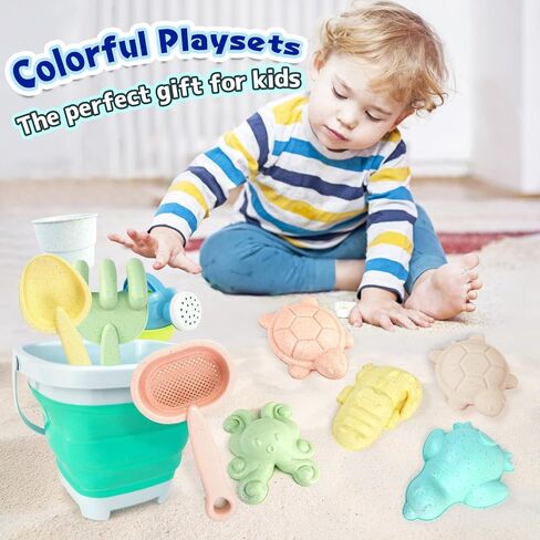 مجموعة ألعاب الشاطئ القابلة للطي من دير دير، تتضمن دلو رمل قابل للطي، وختم الشاطئ، ومجرفة وعلبة سقاية للأطفال لحفلات الشاطئ، وصيد الأسماك، وألعاب الحمام والألعاب الرملية، وألعاب الشاطئ للأطفال من سن 4 إلى 8 سنوات! in Kuwait