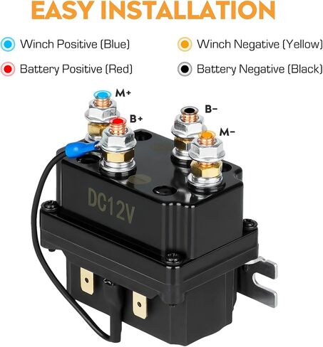 Youxmoto 12V 250A Winch Solenoid Relay Contactor + 2pcs Winch Remote Control Kit, Universal for ATV UTV Truck/Fit for Jeep Winches 3000-5000lbs, Replace for 63070 62135 74900 70715 2875714 in Saudi Arabia