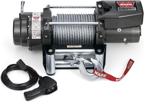 WARN 68801 16.5ti Series Electric 12V Heavyweight Thermometric Winch with Steel Cable Wire Rope: 7/16" Diameter x 90' Length, 8.25 Ton (16,500 lb) Pulling Capacity in Saudi Arabia