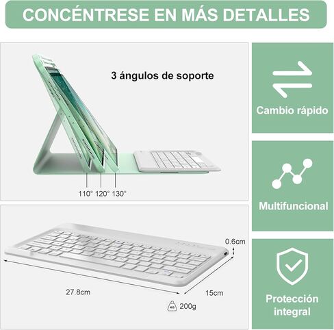 SENGBIRCH Funda con Teclado de Español لجهاز iPad Air 13 بوصة (M2) 2024، iPad Pro 12.9 3a 4a 5a 6a Genaración 2022 - Inalámbrico Bluetooth Magnético Desmontable، Funda AutomáTico Dormir/Despertar، Azul in Kuwait