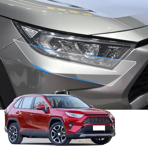 فيلم حماية المصباح السيارة لتويوتا RAV4 2019-2024 اكسسوارات السيارات لوسينسي الفينيل الديكور الخارجي ذاتية اللصق ورقة ملصق غطاء تينت الذيل الضوء in Kuwait