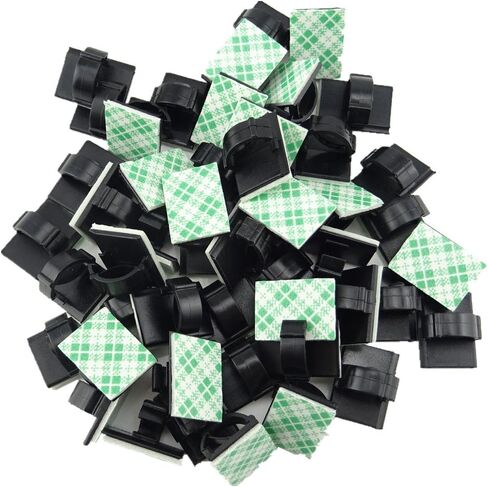 Honbay 100 Pieces Adhesive Cable Clips Drop Clamp Cable Tie Holder for Car GPS,Office and Home Cords and Wires Organization in Saudi Arabia