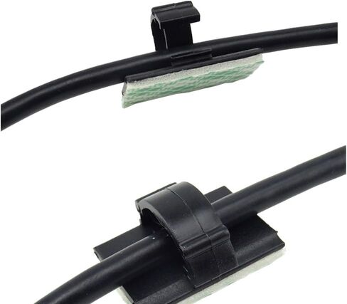Honbay 100 Pieces Adhesive Cable Clips Drop Clamp Cable Tie Holder for Car GPS,Office and Home Cords and Wires Organization in Saudi Arabia