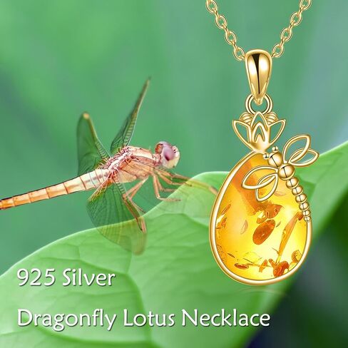 CRMAD Daisy/Black Cat/Dragonfly/Daffodil/Hummingbird/Stingray/Phoenix Feather/Rose Necklace Sterling Silver Moonstone Teardrop Pendant Necklace Flower Animal Jewelry Gifts for Women in Kuwait