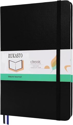 Hardcover Notebook Blank Journal Sketchbook for Drawing, Medium 5.5 by 8.4 Inch, 100 GSM Thick Paper (Green, Plain) in Saudi Arabia