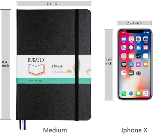 Hardcover Notebook Blank Journal Sketchbook for Drawing, Medium 5.5 by 8.4 Inch, 100 GSM Thick Paper (Green, Plain) in Saudi Arabia