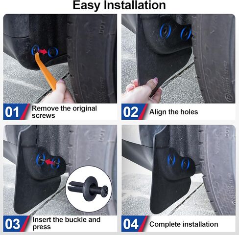 Spurtar Mud Flaps Fit for Tesla Accessories Model 3 2023 2022 2021 2020 2019 Splash Guard All Weather Vehicle Sediment Protection No Drilling Mud guards for Tesla Model 3 Accessories Black Set of 4 in Saudi Arabia