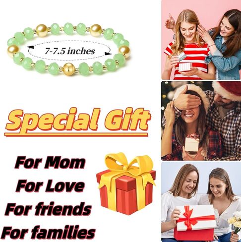 Handmade DIY Original Elastic Jewelry Bracelets with 10MM Gold South Sea Shell Pearl Blessing and 18K Ball Natural Crystal Bracelet - Mother's Day Gift (Red) in Saudi Arabia