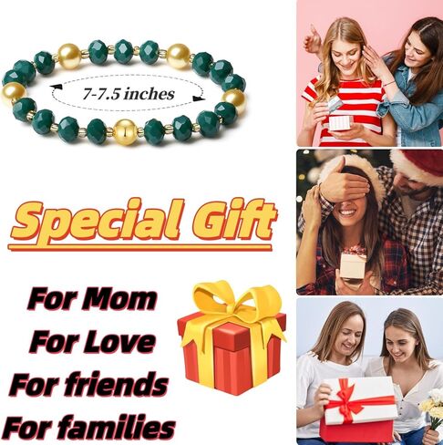 Handmade DIY Original Elastic Jewelry Bracelets with 10MM Gold South Sea Shell Pearl Blessing and 18K Ball Natural Crystal Bracelet - Mother's Day Gift (Red) in Kuwait