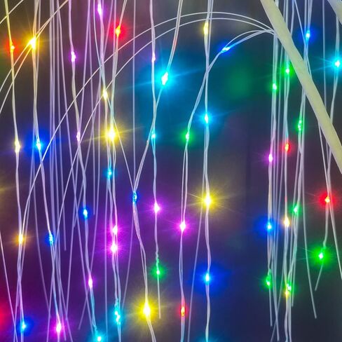 6FT LED ضوء شجرة الأوكالبتوس الأبيض الدافئ مع جهاز تحكم عن بعد 240 LED شجرة الأوكالبتوس الاصطناعية المضاءة مع 8 أوضاع وميض ومؤقت لعيد الشكر وعيد الفصح وديكور المنزل اليومي in Kuwait