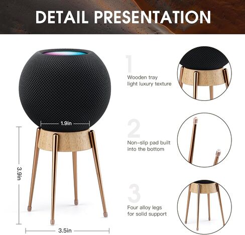 Suitable for Homepod Mini Stand, with 4 Metal feet for Anti Slip Bottom Support. homepod Mini Mount Speaker Accessories are Suitable for desks, Living Rooms, and bedrooms in Saudi Arabia